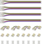Pautix 12mm Connectors For Rgb+cct Cob Led Strip Light,6-pin Solderless.... Fixed Price $14.76.