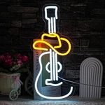 Lulanmp Guitar Neon Signs For Wall Decor 16.9 Inches X 7.4 Inches, Yellow Hat. Fixed Price $45.70.