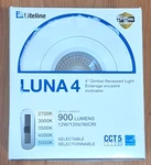 Liteline Luna4 - 4" Gimbal Recessed Light Fixture Selectable Cct5 Integrated Led. Fixed Price $44.98.
