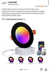 Cloudy Bay - 4 Pack 6inch Smart Wifi Led Recessed Lights, Rgbcw Color Black. Fixed Price $95.00.