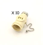 Leviton 1406-i Two Outlet W/ Pull Chain Socket Adapter 660 Watt Ivory Pack Of 10. Fixed Price $69.90.