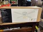 Nos Hampton Bay Elementals Littleton 42" Flush Mount White Ceiling Fan White/oak. Fixed Price $50.00.