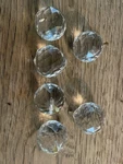 Set Of Six 40mm Royal Cut Faceted Crystal Balls From Elegant Lighting Fixture. Fixed Price $14.99.