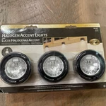 Hampton Bay Halogen Accent Lights 3 Light Kit 120v Model 148-407 Black New. Fixed Price $49.90.