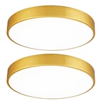 Wheatronic 2 Pack Gold Led Ceiling Light Fixture Flush Mount 15 Inch 36w. Fixed Price $121.85.