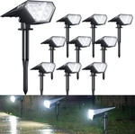 Biling 2 In 1 Solar Spot Lights 12 Led Ip67 Waterproof Landscape. Fixed Price $213.69.