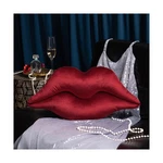 Ashler Upgraded Glossy Velvet Lip Shape Throw Pillow, Delicately Soft, Glossy.... Fixed Price $31.41.