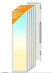 6 Pack 1x4 Led Flat Panel Light Drop Ceiling Office Fixture, 5 Cct Dimmable 5040. Fixed Price $196.50.