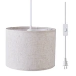 Kuaugst Plug In Pendant Light, 15 Ft Hanging Lamp With Cord, On/off S.... Fixed Price $29.09.