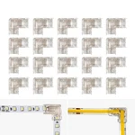 Heyan 20 Pcs 2pin L-shape Solderless Transparent Led Strip Connector No Dark .... Fixed Price $27.69.