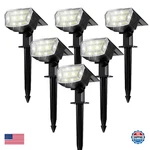 Tecknet Spot Lights Outdoor With 59 Led, 6 Pack Solar Waterproof. Fixed Price $89.98.