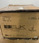 Elk 8053/5 Cicero 5 Light Chandelier Ceiling Light, Deep Rust *used*. Fixed Price $179.99.