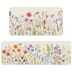 Spring Flower Kitchen Mat Floral Floor Rugs Sets Of 2 Non Slip Cushioned Stan.... Fixed Price $30.65.