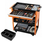 3-tier Rolling Tool Cart W/ Lockable Drawer & Bins, Garage Storage Workshop. Fixed Price $92.99.