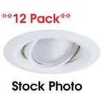 *12 Pack*- Halo E26 5" White Recessed Flanged Adjustable Gimbal 25 Degree Tilt. Fixed Price $45.36.