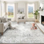 Xluez 8x10 Area Rug Washable Modern Abstract Beige Grey. Fixed Price $179.99.