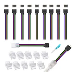 10 Mm Wide Strip To Controller Jumper,10 Packs Solderless 4 Pin Track Lightin.... Fixed Price $17.09.