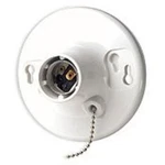 1pc Leviton 8827-cw1 Incandescent Lampholder, Medium Base, Pull Chain, Whit. Fixed Price $30.92.