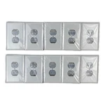 Taymac Wjw-d Single Duplex Wall Plate Metal Jumbo White Smooth Lot Of 10 Plates. Fixed Price $29.99.