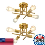 Egm 4-light Gold Sputnik Ceiling Light Fixture, E26 Base, Dimmable. Fixed Price $105.45.