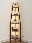 Furnulem 5 Tier Corner Shelf With Led Light, 67.2 Tall Standing For. Fixed Price $77.72.