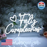 Planzo Feliz Cumplea Os Led Neon Sign Light Spinish Happy Birthday Heart Wall Si. Fixed Price $55.27.