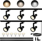 6 Lights H Type Black Led Track Lighting Complete Kit Plug In, 20w 120v Par20.... Fixed Price $197.94.