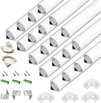 Thmoother 20-pack 3.3ft 1meter V Shape Led Strip Aluminum Channel Diffuser Syste. Fixed Price $67.44.