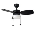 Triplicity 30 In. Indoor Led Matte Black Ceiling Fan With Light. Fixed Price $49.95.