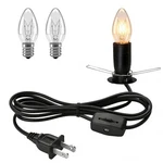 Mmbgjkg Himalayan Salt Lamp Cord With Dimmer Switch And Bulbs, 6ft Black. Fixed Price $14.34.