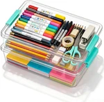 6 Qt Clear Plastic Storage Bins Containers With Lids, Arts Crafts Organizers And. Fixed Price $37.54.
