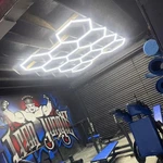 Led Hexagon Garage Lights 11 Grid Hexagonal Ceiling Shop Light 329w For Workshop. Fixed Price $85.89.