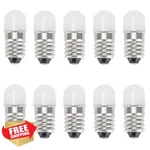 Gutreise 10pc 12v E10 Led Bulbs Cold White Miniature Screw Lamps. Fixed Price $20.00.