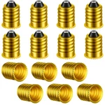Honoson 15 Pack E14 To E12 Adapter Converter Lamp European Base Gold. Fixed Price $14.76.