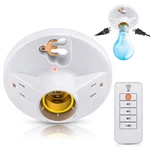 1 Pack Upgraded Remote Control Plastic Light Fixture With 2 Grounded Outlet A.... Fixed Price $29.41.
