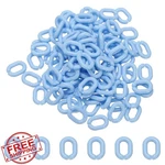 Uxcell 100 Oval Linking Rings, 20mm Blue Acrylic Chain Connectors. Fixed Price $20.00.