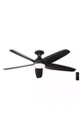 Hampton Bay Ceva 54 In. Matte Black Ceiling Fan Display Missing Motor And Remote. Fixed Price $49.99.