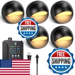 Pzetceir 6 Pack Voltage Led Deck Lights Kit Plug-in Transformer Dusk-to-dawn. Fixed Price $95.62.