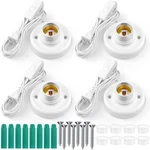 4 Pcs Light Socket With Cord Bulb Base E26/ E27 Lamp Desktop 9.84 Ft Inc.... Fixed Price $47.99.