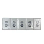 Taymac Wjw-d Single Duplex Wall Plate Metal Jumbo White Smooth Lot Of 5 Plates. Fixed Price $18.99.