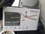 Fanimation Aire Drop 52" Ceiling Fan Brushed Nickel Gray/dark Walnut Led Remote. Fixed Price $140.00.