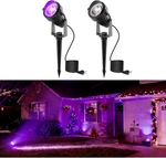 L Lohas Led Tree Spotlight Outdoor, Purple Halloween Spot Lights For Yard, Auto. Fixed Price $36.33.