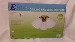 Elite Ceiling Fan Kit Led 3 Light - Antique Brass Finish Frosted Glass. Fixed Price $9.99.