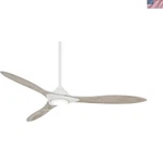 Sleek 60" Ceiling Fan With Remote Control & Led Light - Flat White Minka Aire. Fixed Price $526.99.