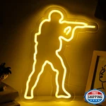 Wonderfullife Counter Strike Game Logo Neon Sign For Zone Decor,gunfight Ga. Fixed Price $65.50.