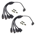 2 Pcs Black 4 Pins Led Splitter Cable Strip Connector Way Y.... Fixed Price $13.35.