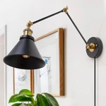 Laluz Modern Swing Arm Wall Sconce Light - Plug-in / Hardwired, Dimmable E26. Fixed Price $71.24.
