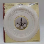 Portfolio 10 Inch Ceiling Medallion Light Fixture Or Fan White Finish #0338719. Fixed Price $16.95.