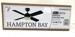 Hampton Bay Letta 42 In. Led Indoor Matte Black Ceiling Fan With Remote. Fixed Price $57.99.