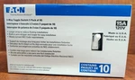 10 Pack - Eaton White 3-way Toggle Wall Light Switches 15a 120v 1303-7w. Fixed Price $17.49.